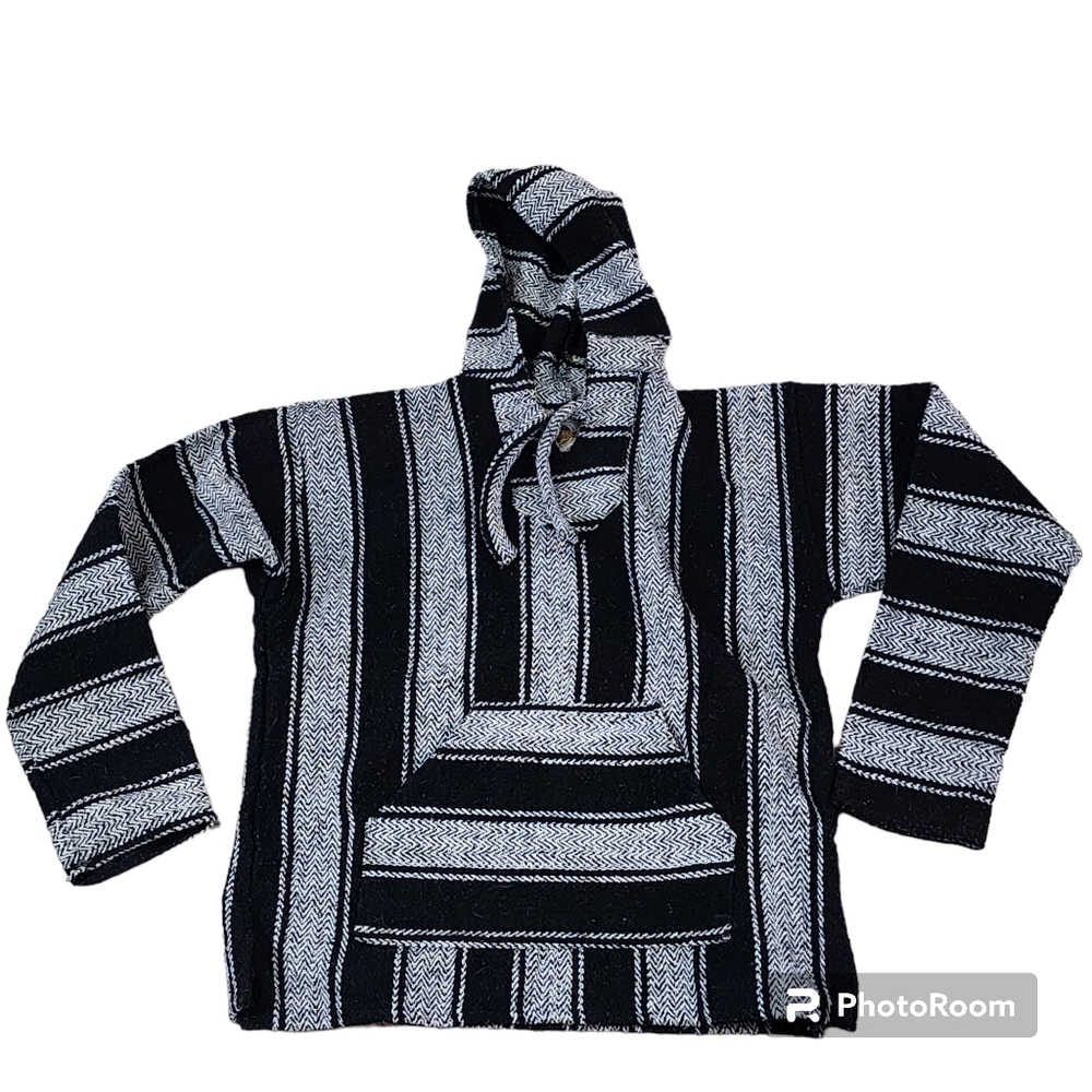 Earth Ragz Baja Hoodie Size small Black White - Picture 1 of 7